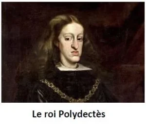 Illustration de la légende : Danae en pleine mer