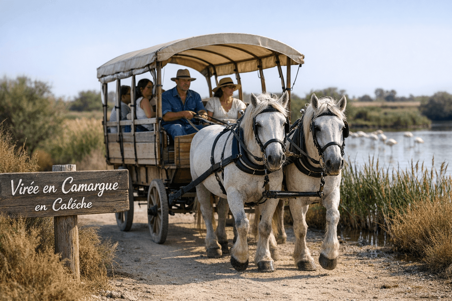 Virée en Camargue en Calèche